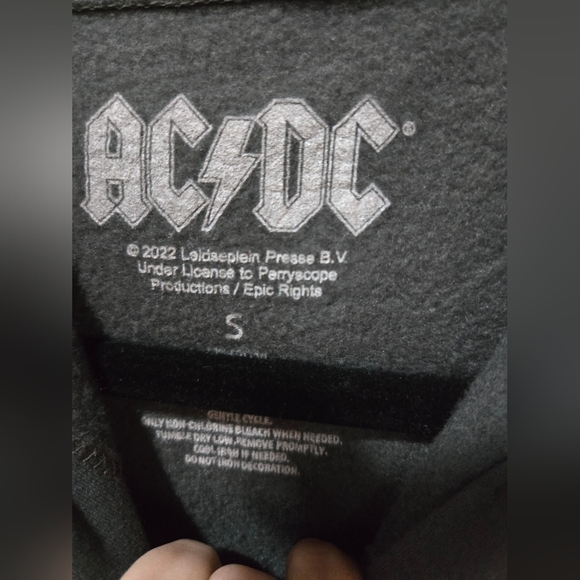 AC/DC Charcoal Hoodie with Red Logo - Picture 4 of 4